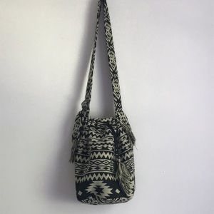 Handmade Native American drawstring shoulder bag
